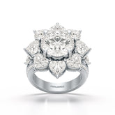 9.24 CT Lab Diamond Round Wedding Ring
